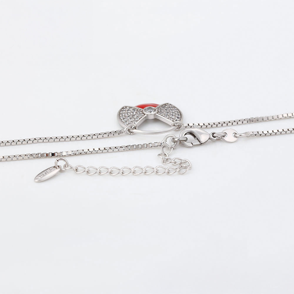 Collar de Aleación Bañado en Oro con Cristal Emporia® Rojo