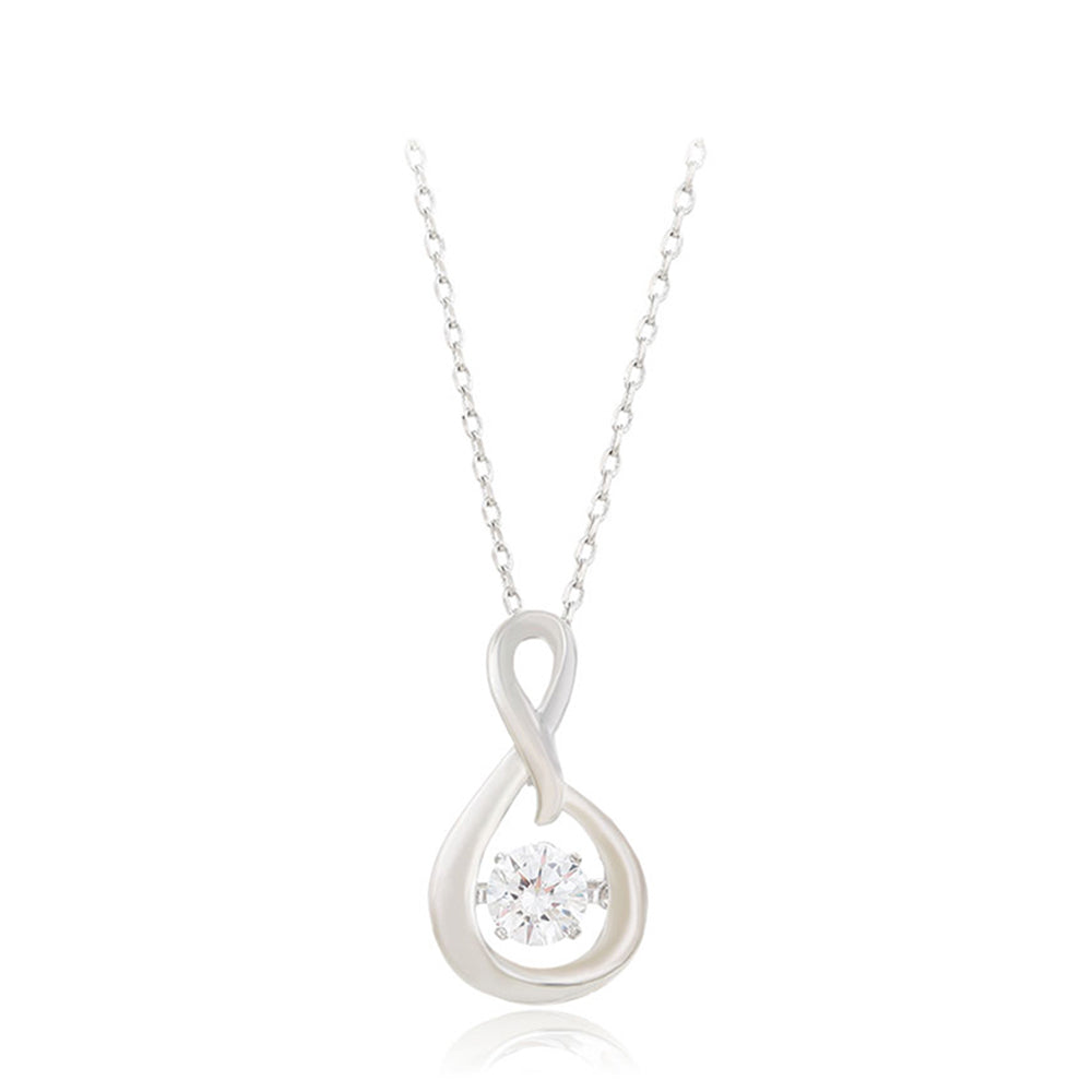 Collar de Aleación Bañado en Oro con Cristal Emporia® Blanco ( Collar +Colgante ) 1 