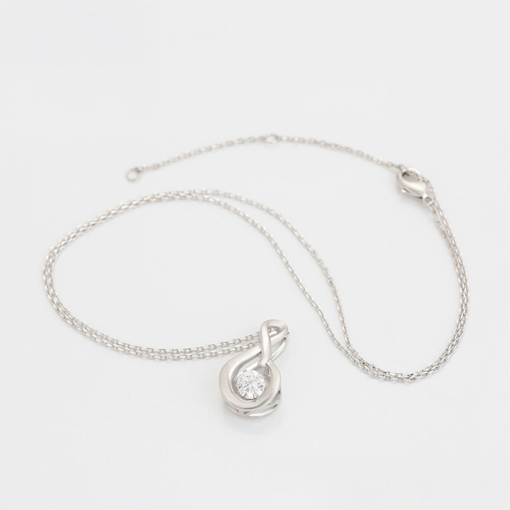 Collar de Aleación Bañado en Oro con Cristal Emporia® Blanco ( Collar +Colgante ) 3 