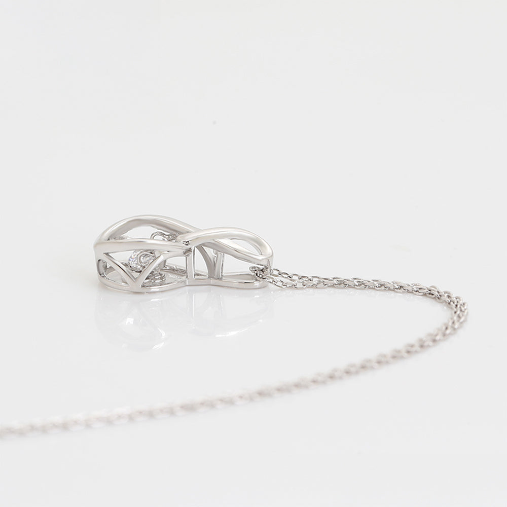 Collar de Aleación Bañado en Oro con Cristal Emporia® Blanco ( Collar +Colgante ) 7 