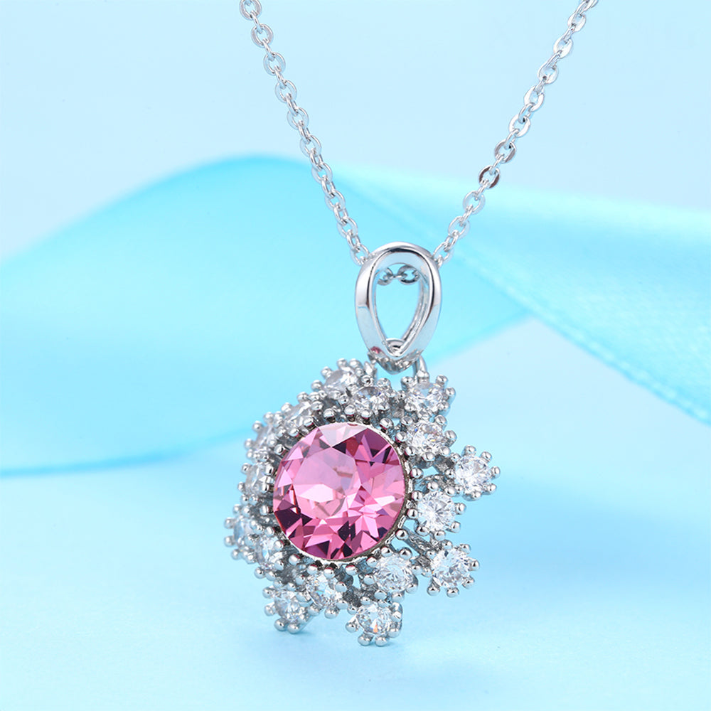 Collar de Aleación Bañado en Oro con Cristal Emporia® Púrpura