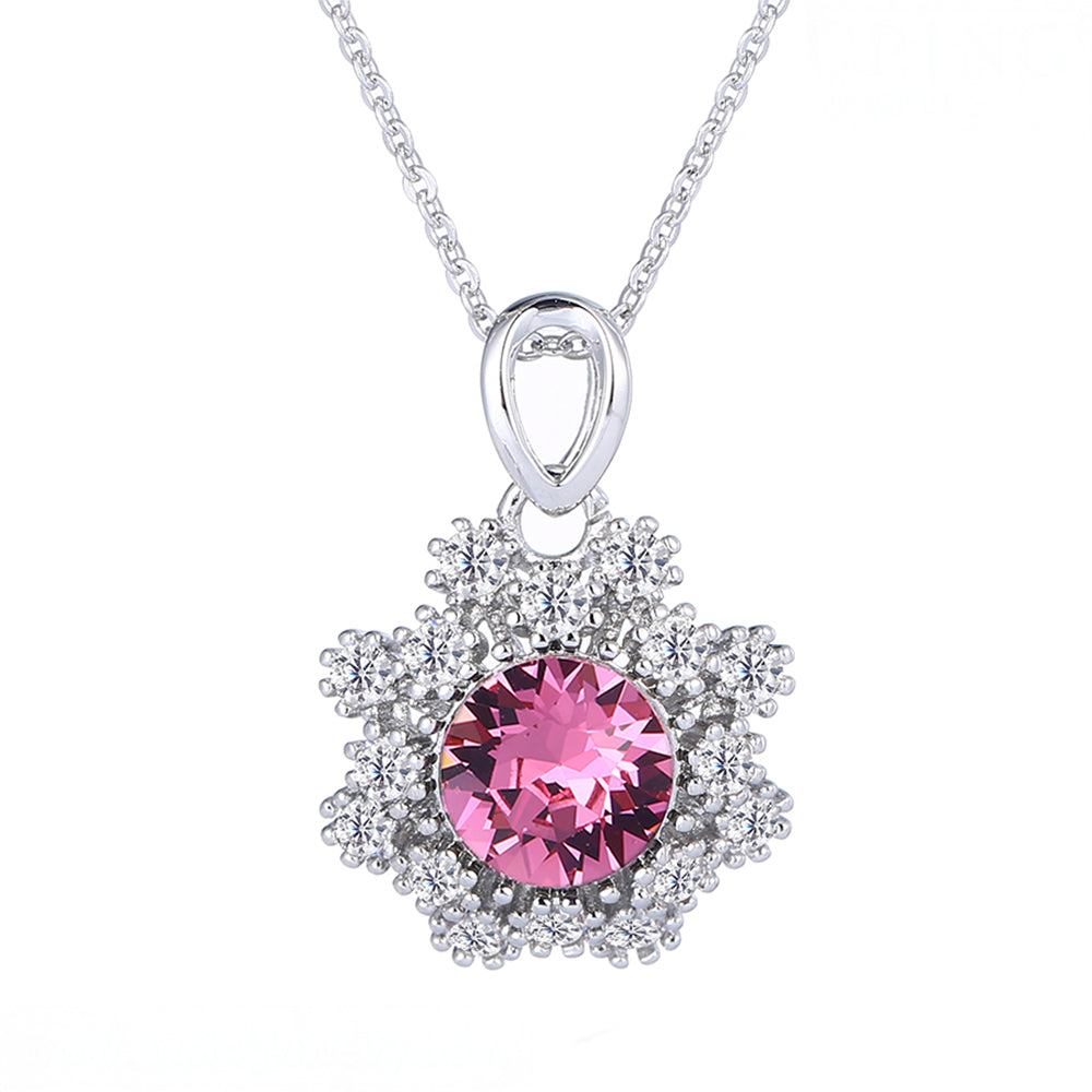 Collar de Aleación Bañado en Oro con Cristal Emporia® Púrpura 5 