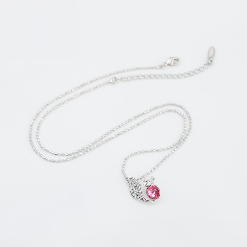 Collar de Aleación Bañado en Oro con Cristal Emporia® Rosa