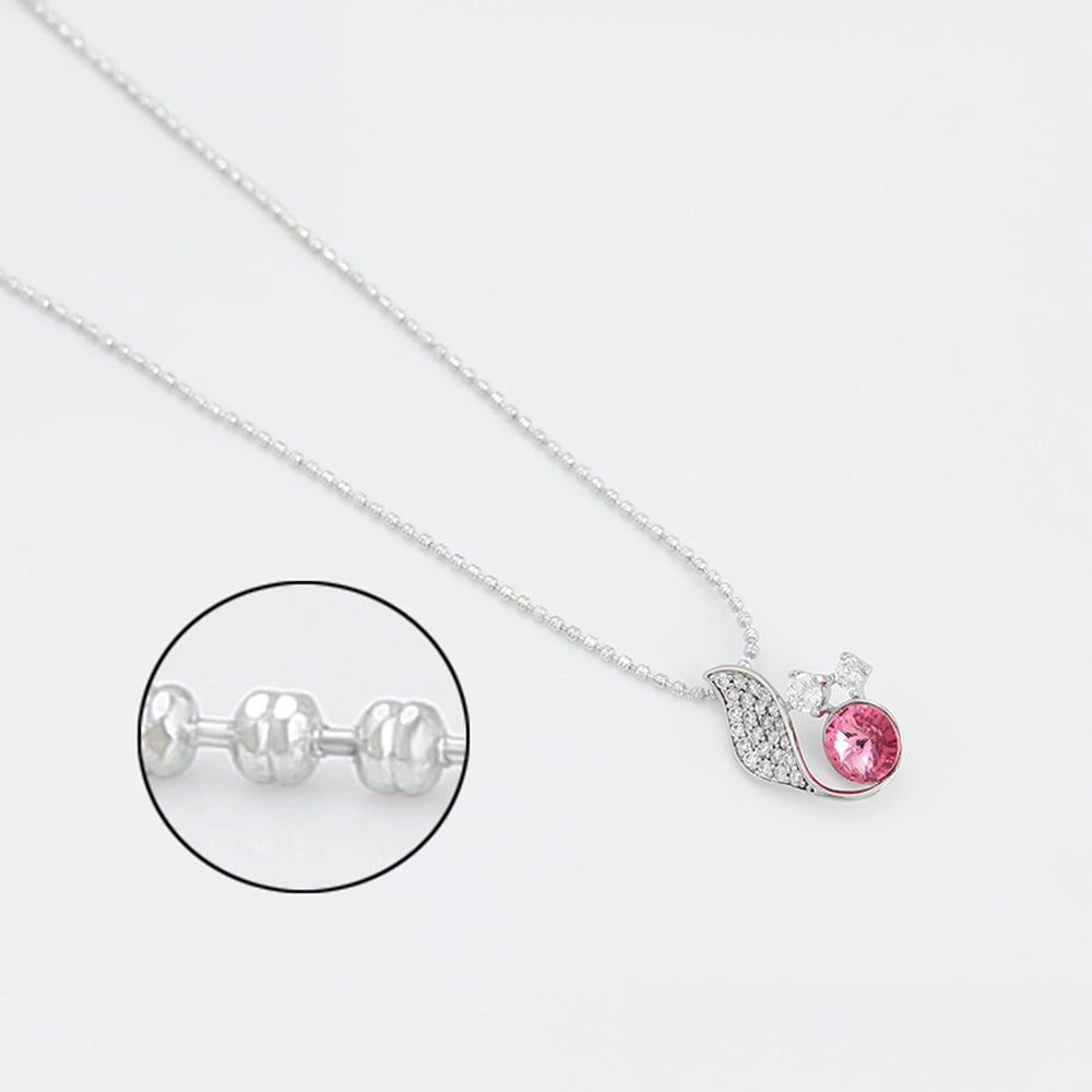 Collar de Aleación Bañado en Oro con Cristal Emporia® Rosa 4 