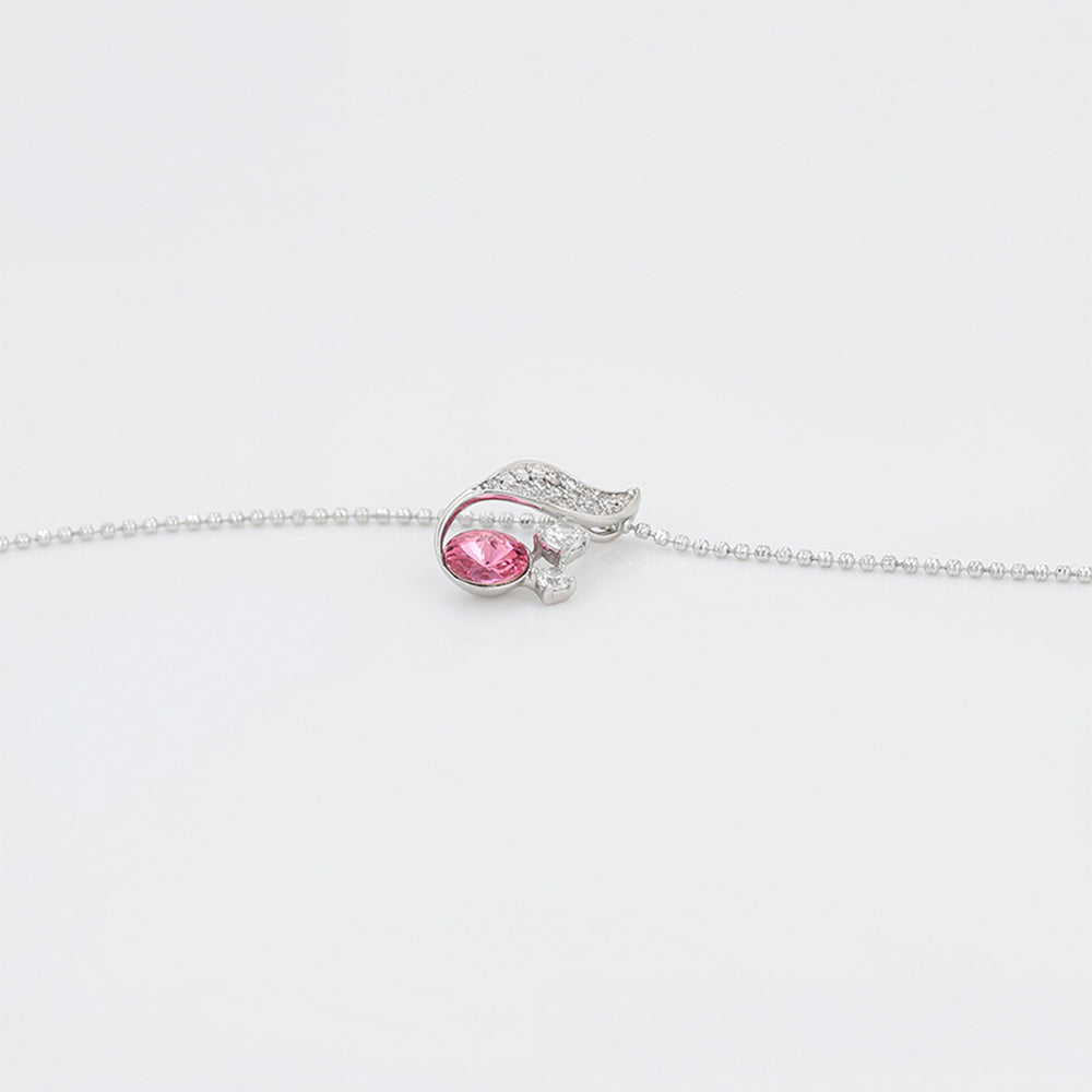 Collar de Aleación Bañado en Oro con Cristal Emporia® Rosa