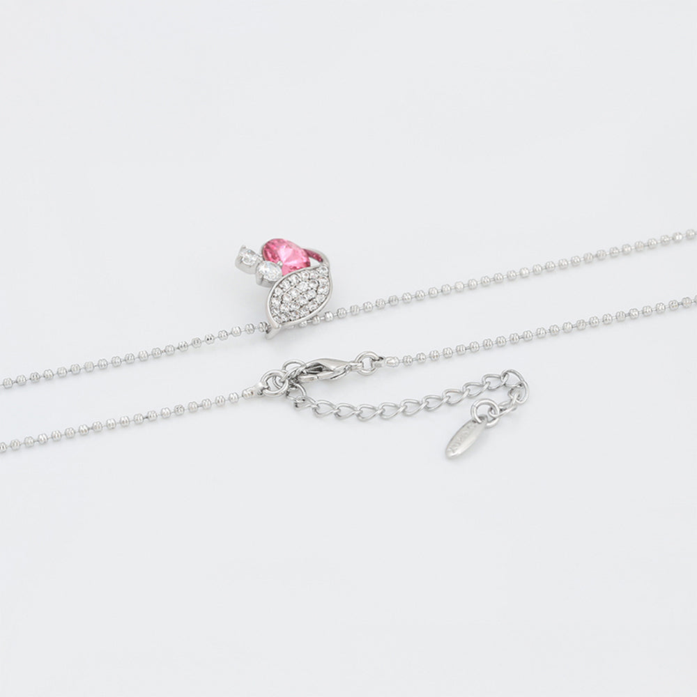 Collar de Aleación Bañado en Oro con Cristal Emporia® Rosa