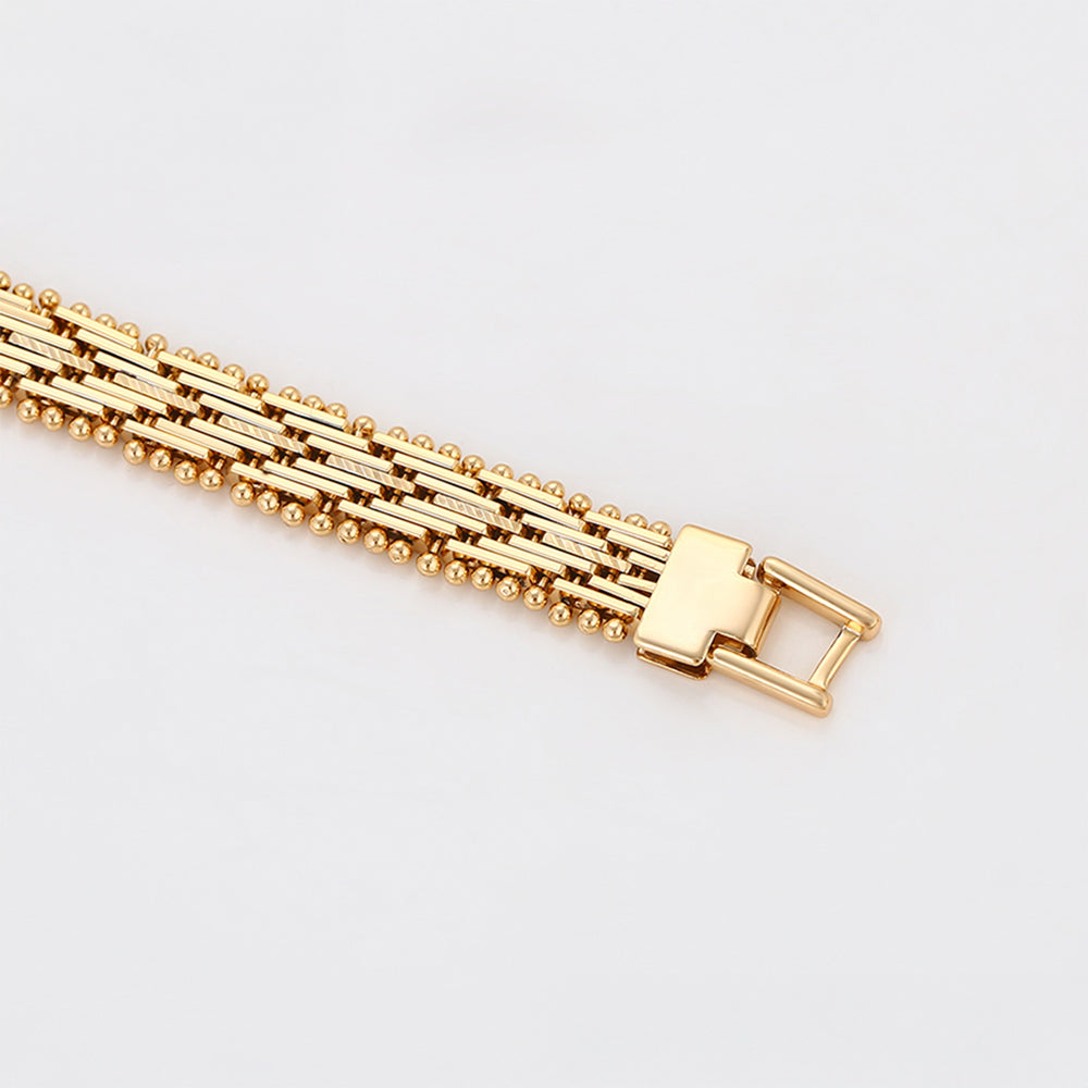 Pulsera de Aleación Bañado en Oro 7 