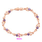 Pulsera de Aleación Bañado en Oro con Cristal Emporia® Púrpura