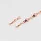 Pulsera de Aleación Bañado en Oro con Cristal Emporia® Púrpura