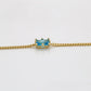 Pulsera de Aleación Bañado en Oro con Cristal Emporia® Azul