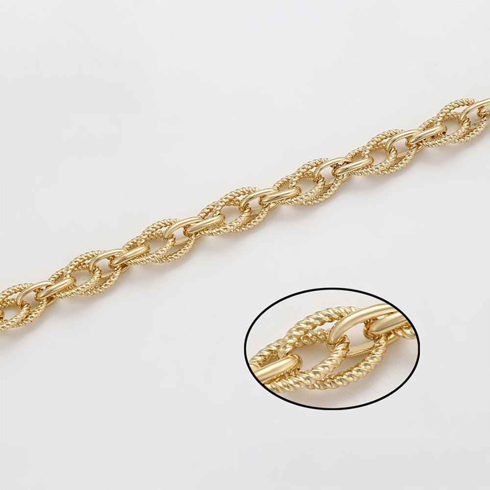Pulsera de Aleación Bañado en Oro 7 