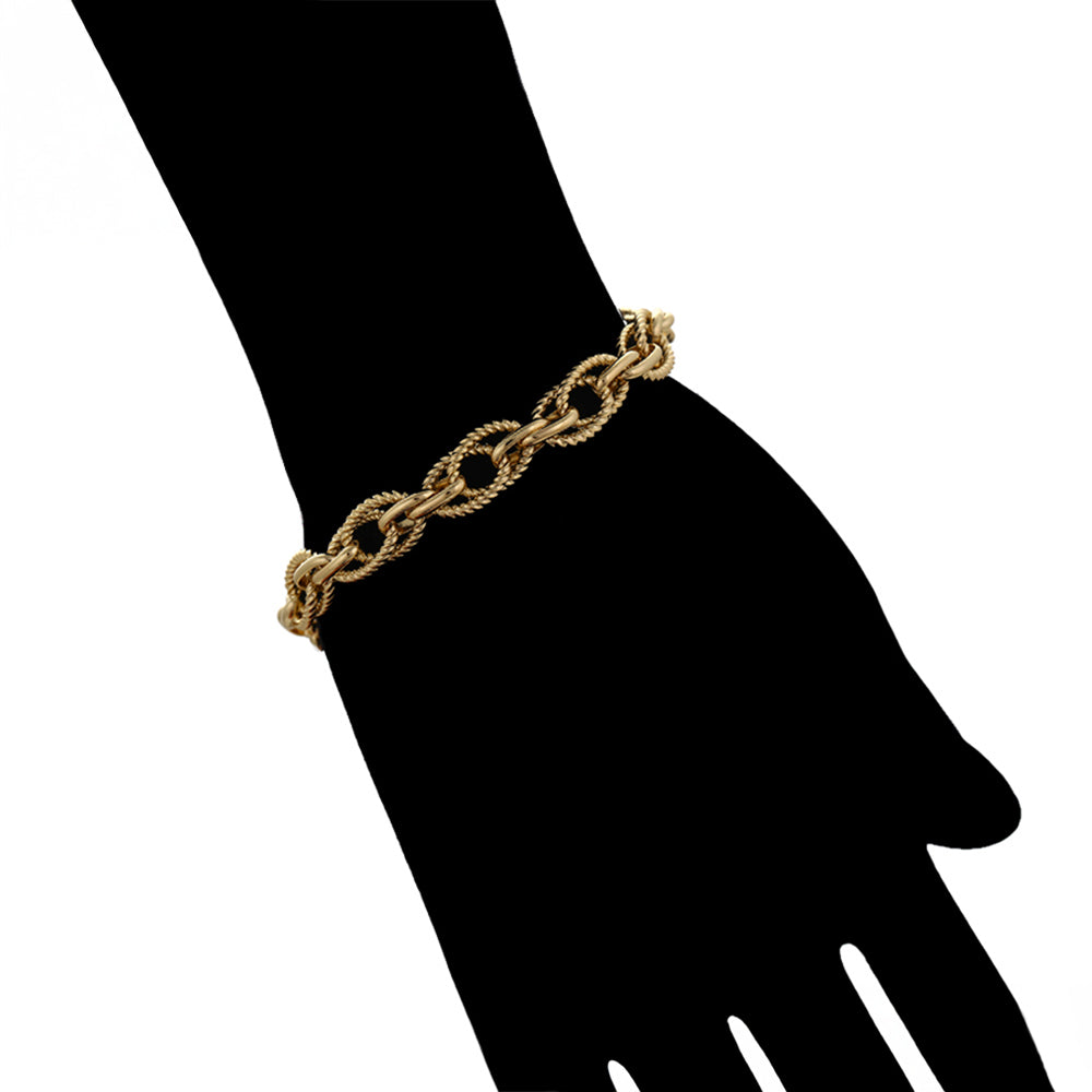 Pulsera de Aleación Bañado en Oro 8 