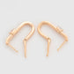 Pendientes de Aleación Bañado en Oro con Cristal Emporia® Blanco