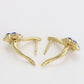 Pendientes de Aleación Bañado en Oro con Cristal Emporia® Azul