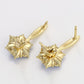 Pendientes de Aleación Bañado en Oro con Cristal Emporia® Azul