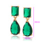 Pendientes de Aleación Bañado en Oro con Cristal Emporia® Verde