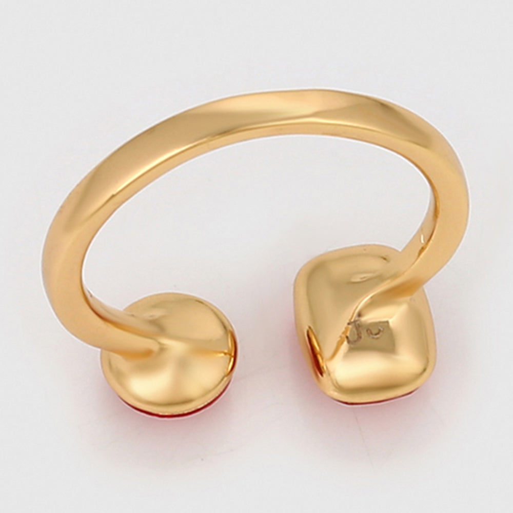 Anillo de Aleación Bañado en Oro con Cristal Emporia® Rojo 5 