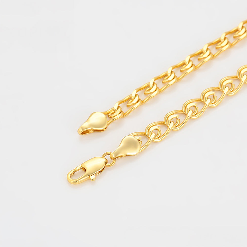 Collar de Aleación Bañado en Oro 8 