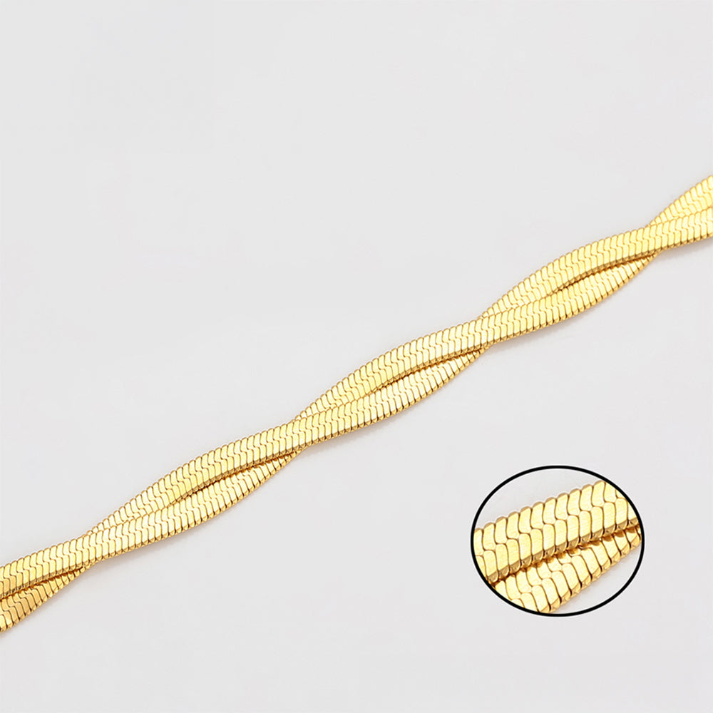 Collar de Aleación Bañado en Oro 8 