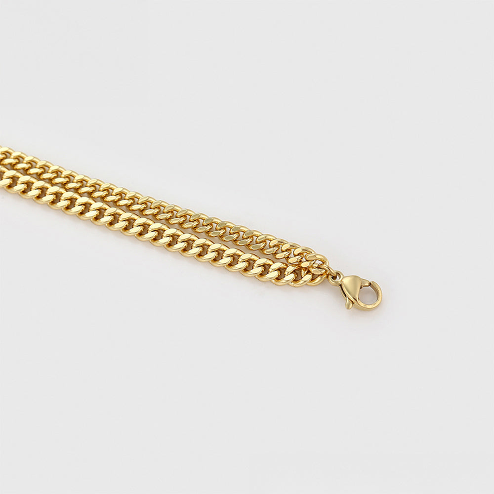 Collar de Aleación Bañado en Oro con Cristal Emporia® Rojo y Cristal Emporia® Verde