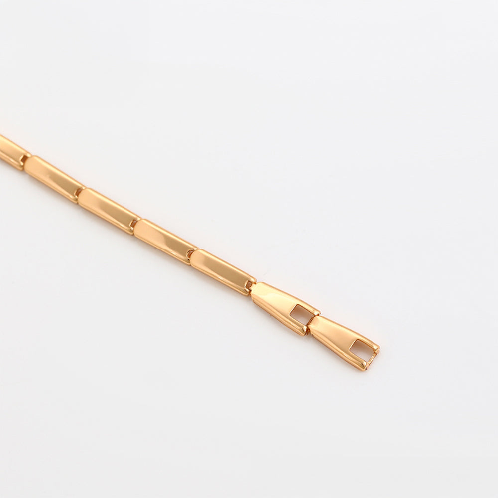 Pulsera de Aleación Bañado en Oro con Cristal Emporia® Blanco