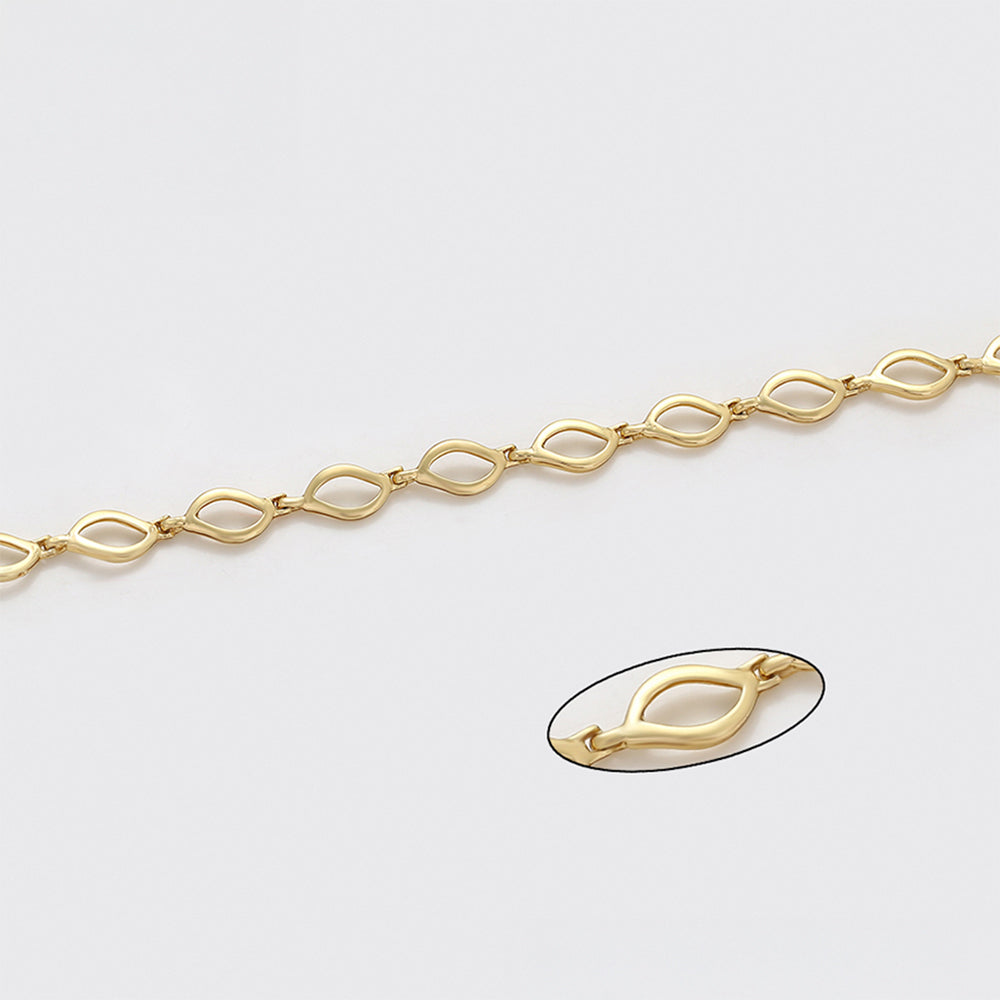 Pulsera de Aleación Bañado en Oro 7 