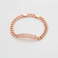 Pulsera de Aleación Bañado en Oro con Cristal Emporia® Blanco