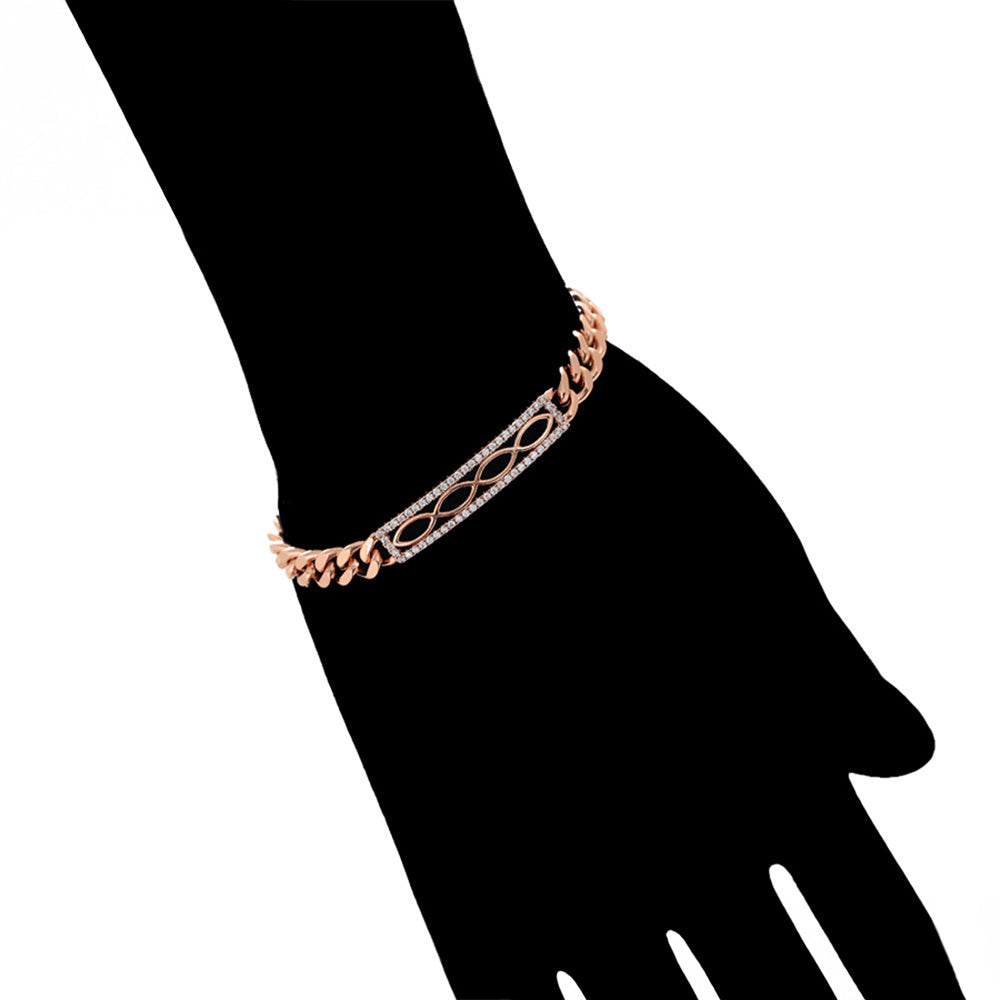Pulsera de Aleación Bañado en Oro con Cristal Emporia® Blanco 9 