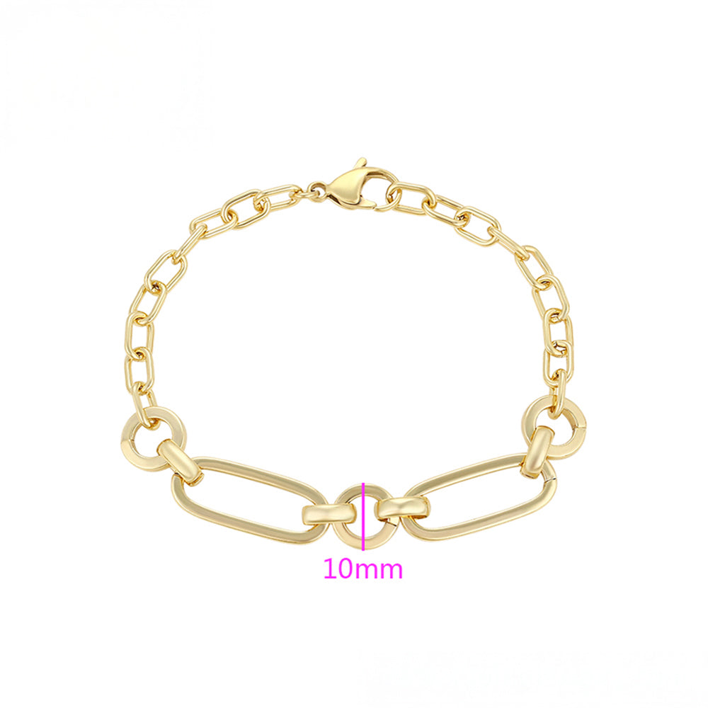 Pulsera de Aleación Bañado en Oro 2 