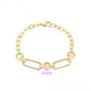 Pulsera de Aleación Bañado en Oro