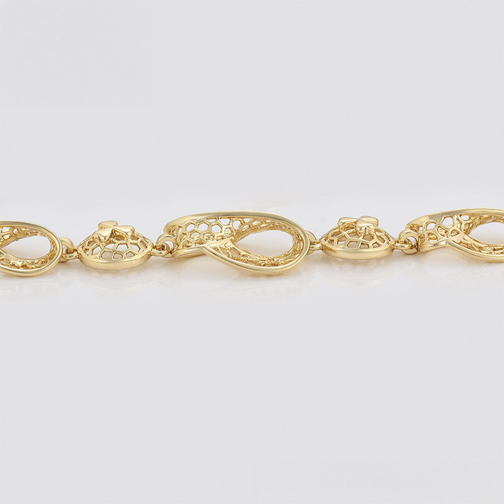 Pulsera de Aleación Bañado en Oro