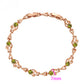 Pulsera de Aleación Bañado en Oro con Cristal Emporia® Verde