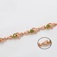 Pulsera de Aleación Bañado en Oro con Cristal Emporia® Verde