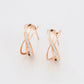 Pendientes de Aleación Bañado en Oro con Cristal Emporia® Blanco