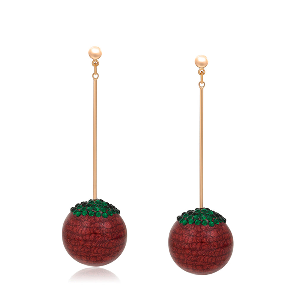 Pendientes de Aleación Bañado en Oro con Cristal Emporia® Verde 1 
