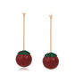 Pendientes de Aleación Bañado en Oro con Cristal Emporia® Verde