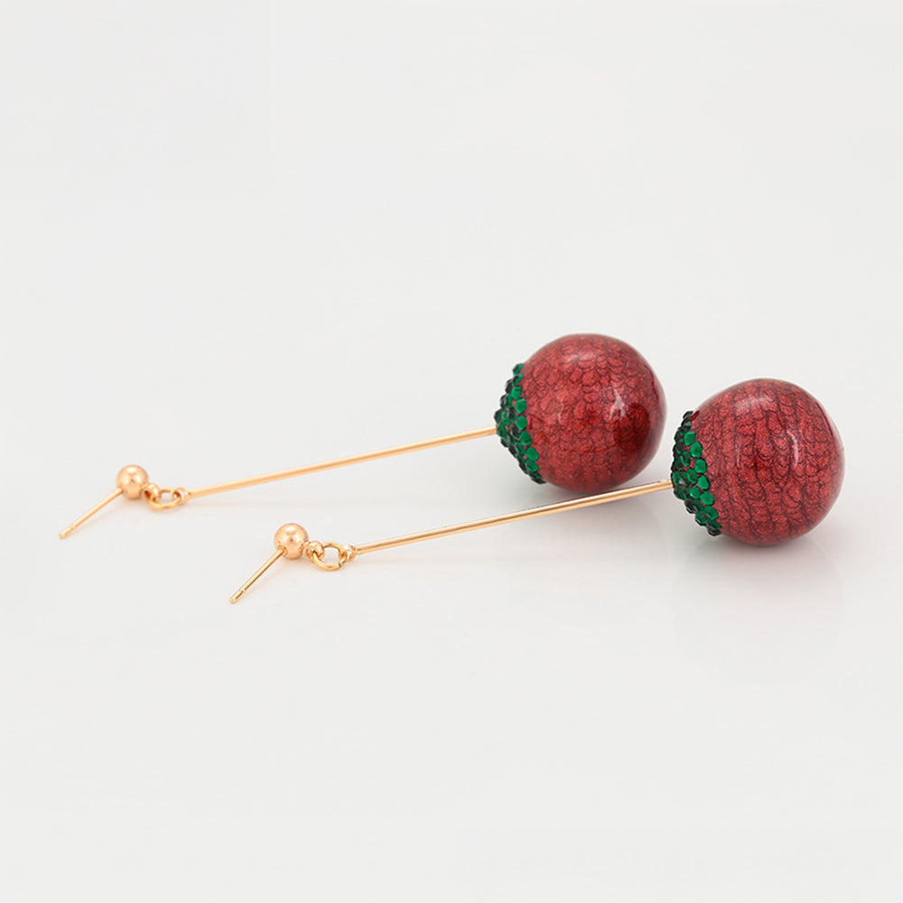Pendientes de Aleación Bañado en Oro con Cristal Emporia® Verde