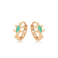 Pendientes de Aleación Bañado en Oro con Cristal Emporia® Verde