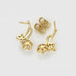 Pendientes de Aleación Bañado en Oro con Perla de cristal y Cristal Emporia® Blanco
