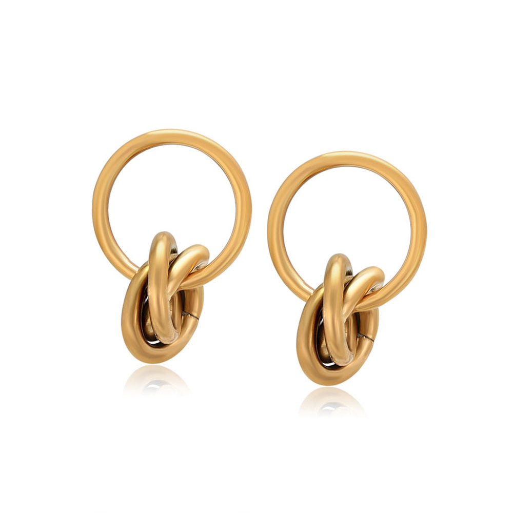 Pendientes de Aleación Bañado en Oro 1 