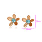 Pendientes de Aleación Bañado en Oro con Cristal Emporia® Azul