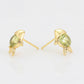 Pendientes de Aleación Bañado en Oro con Cristal Emporia® Verde