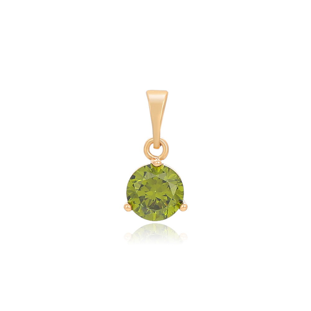 Colgante de Aleación Bañado en Oro con Cristal Emporia® Verde