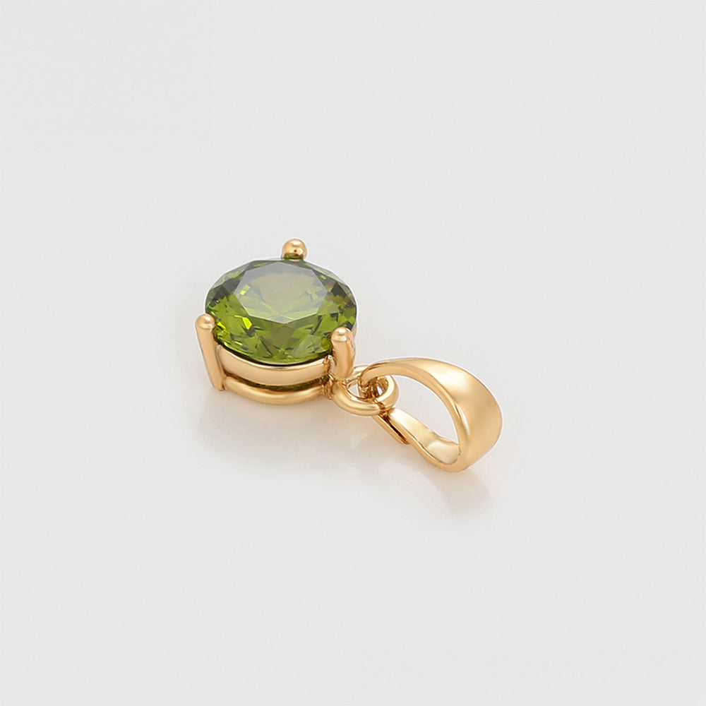 Colgante de Aleación Bañado en Oro con Cristal Emporia® Verde 5 