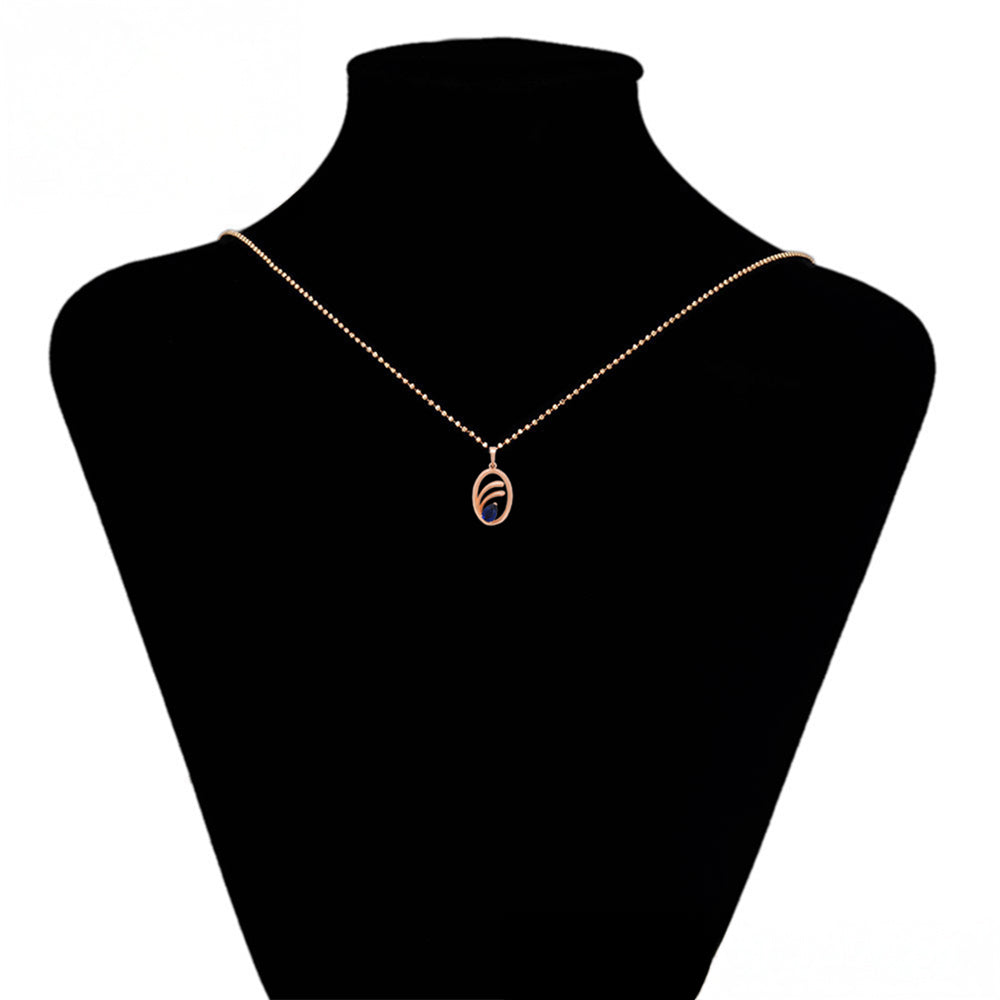 Colgante de Aleación Bañado en Oro con Cristal Emporia® Azul 8 
