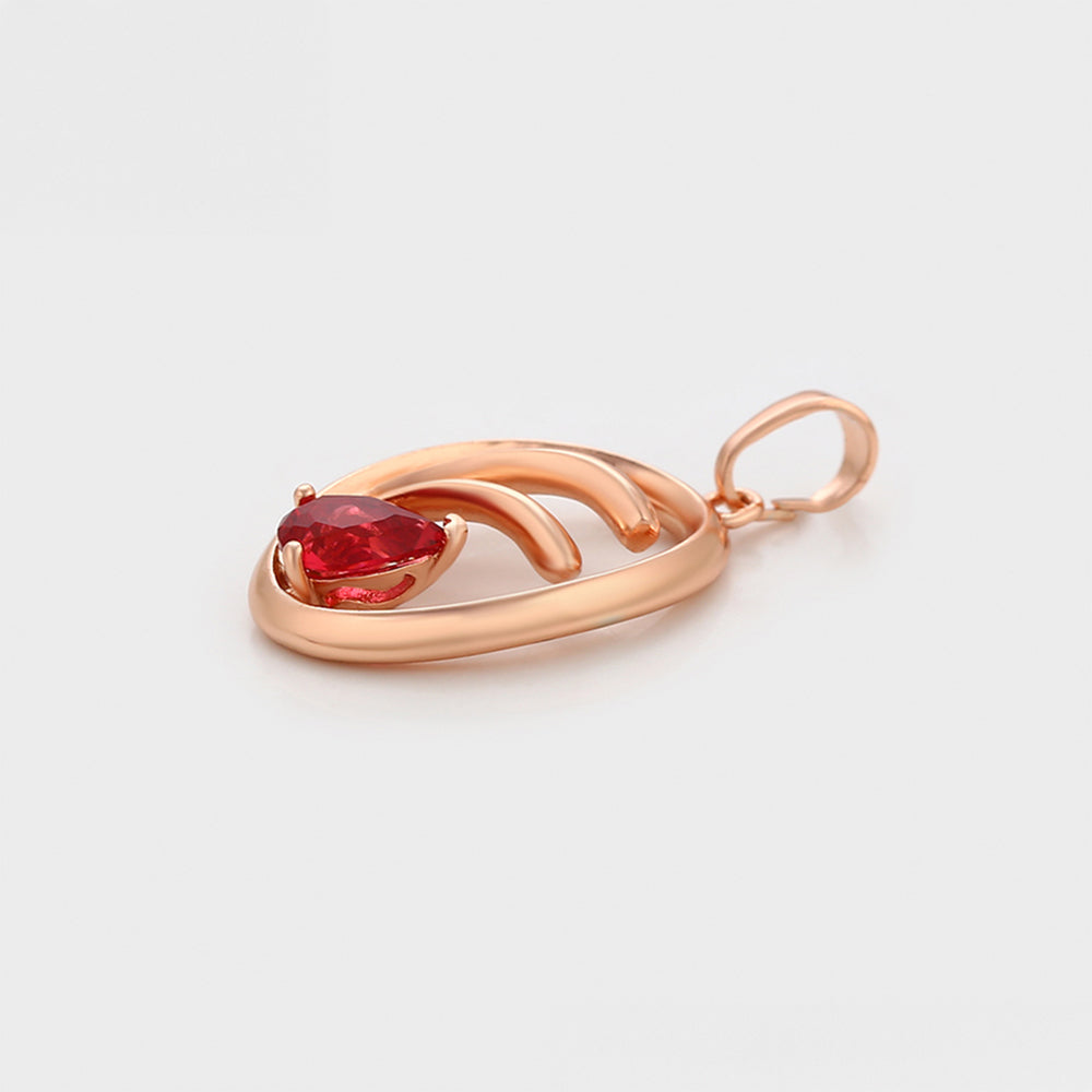 Colgante de Aleación Bañado en Oro con Cristal Emporia® Rojo