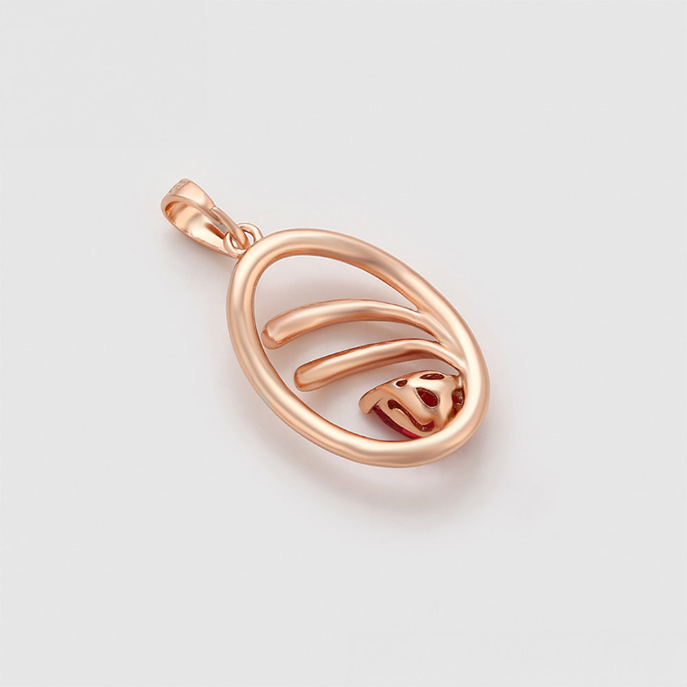 Colgante de Aleación Bañado en Oro con Cristal Emporia® Rojo