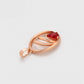 Colgante de Aleación Bañado en Oro con Cristal Emporia® Rojo