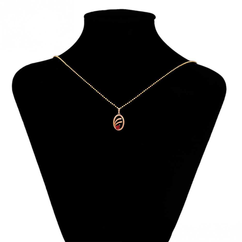 Colgante de Aleación Bañado en Oro con Cristal Emporia® Rojo