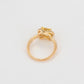 Anillo de Aleación Bañado en Oro con Cristal Emporia® Amarillo y Cristal Emporia® Blanco